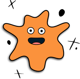 orange blob personifying surprised